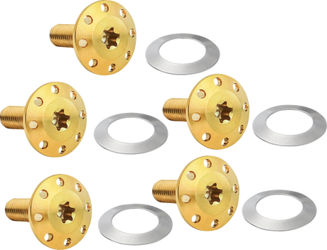 Bolt Kit - Holeshot/Front/Floating/Brake Rotor - Spoke Mount - Gold - 5 Pack 2002 - 2017