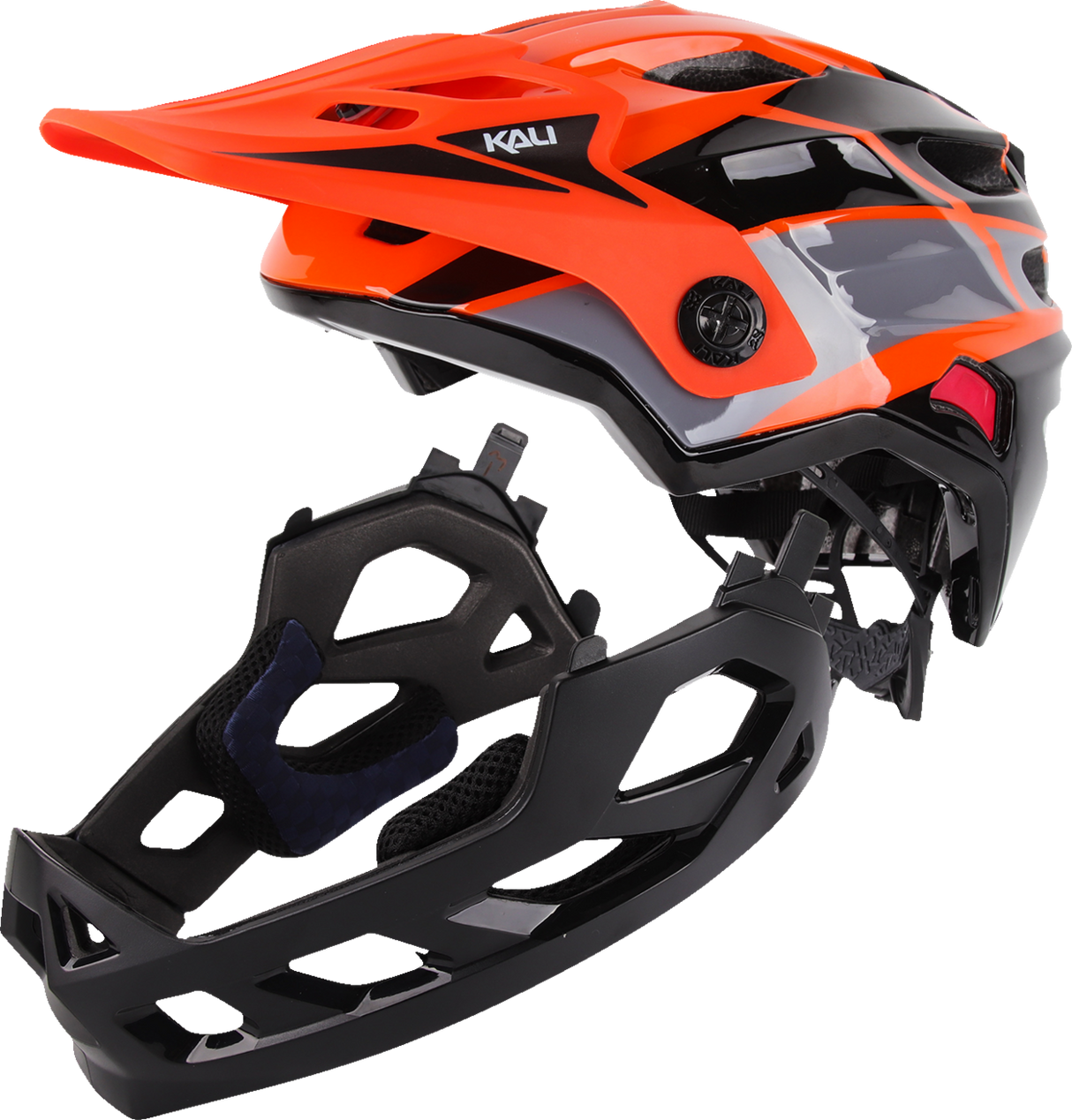 Child Maya Full Face Helmet - Race - Gloss Orange/Gray/Black - OS