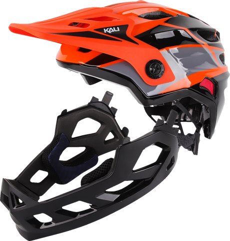 Child Maya Full Face Helmet - Race - Gloss Orange/Gray/Black - OS