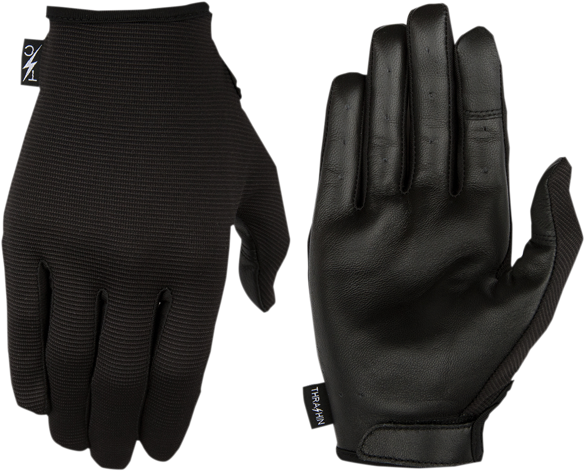 Stealth Leather Palm Gloves - Black - 2XL
