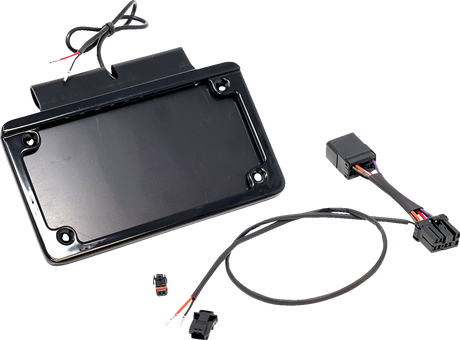 Saddlebag Tag Holder w/ Illuminated License Plate Frame - \'97 FLHR 1997 - 2009