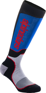 Youth MX Plus Socks - Black/White/Blue/Red - Medium/Large