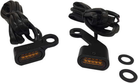LED Handlebar Marker Lights - Black/Amber 2009 - 2019
