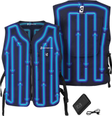 5V Touch Button Circulatory Cooling Vest - Blue