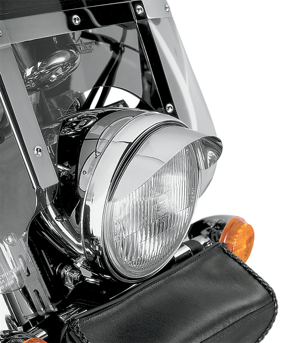 7\" Headlight Visor - Chrome