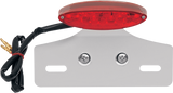Taillight/License Plate Mount - Cat Eye -Red Lens - Clear LED