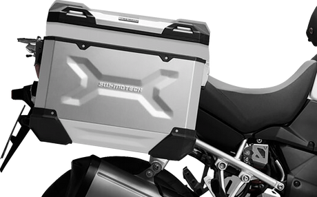 TRAX ADV Aluminum Case System - Silver - Honda Africa Twin \'18-\'24 2018 - 2024