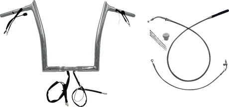 1-1/4\" EZ Install Pointed Top Handlebar - 14\" - Chrome 2023 - 2024