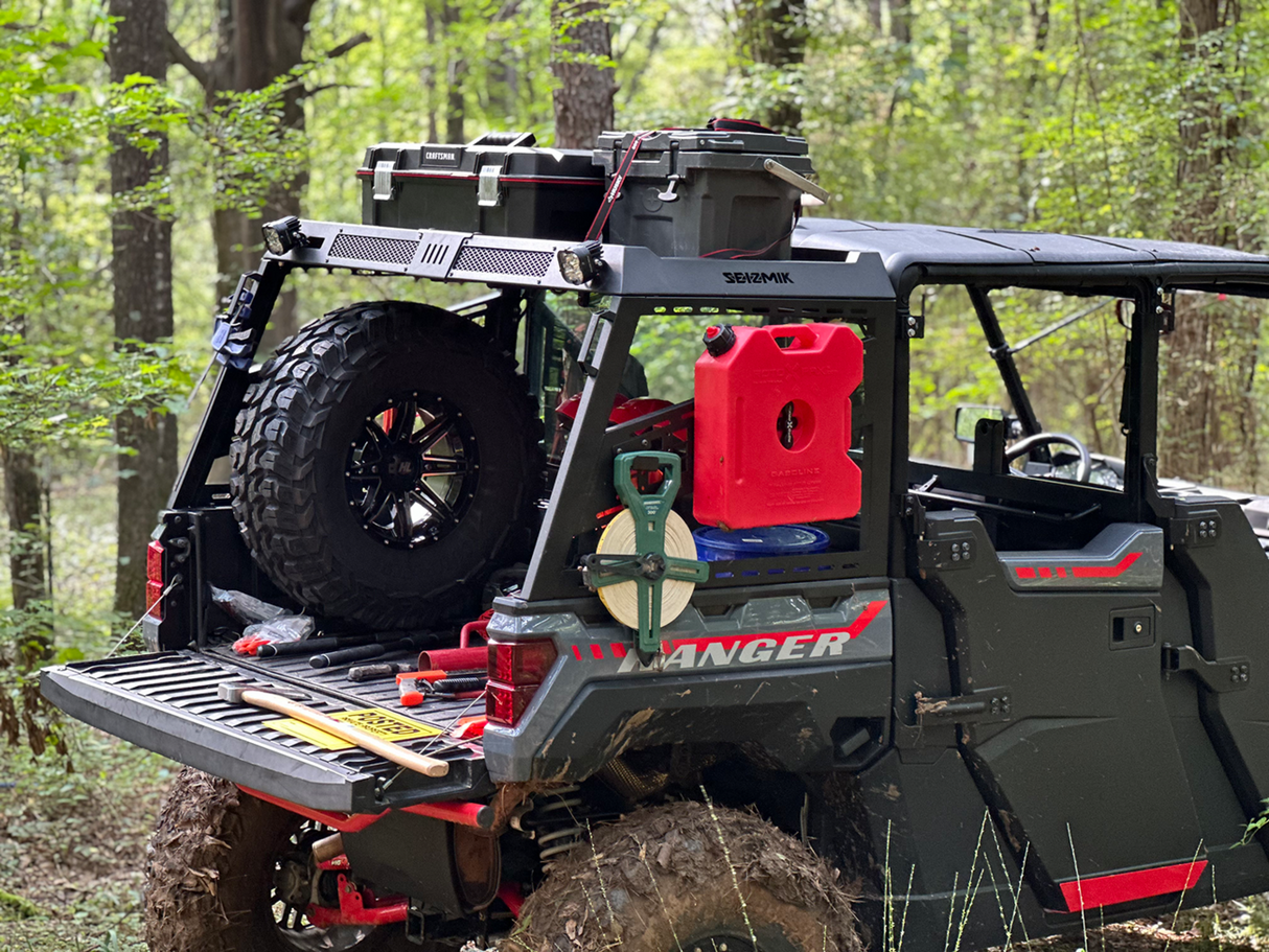 Bed Rack Kit - Full Height - Black - Cam Am/Defender | Polaris/Ranger 2016 - 2021
