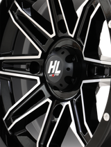 Wheel - HL22 - Front/Rear - Gloss Black w/Machined - 14x7 - 4/137 - 4+3 (+10 mm) 1992 - 2024