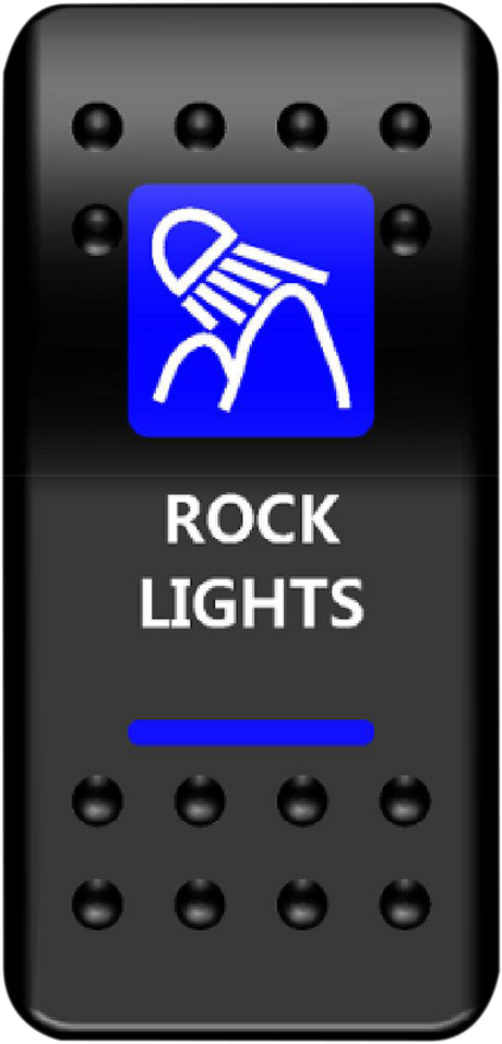 Rocker Switch - Rock Lights - Blue