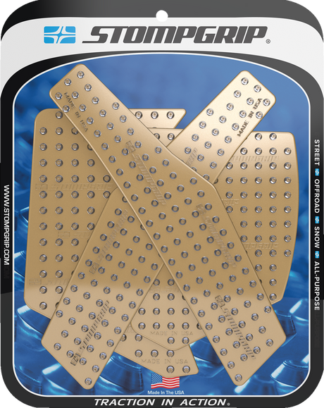 Traction Pad Tank Grips - Volcano - Clear - CRF300L/Rally 2021 - 2024