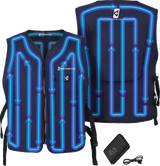 5V Touch Button Circulatory Cooling Vest - Blue