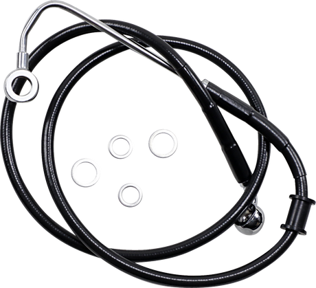 Brake Line - +10\" - Black - \'15-\'17 Softail 2015 - 2017