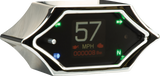 Handle Bar Mount Speedometer - With Signals - Spiked - Chrome
