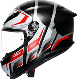 K6 S Helmet - Karve - Matte Black/White/Red - Large
