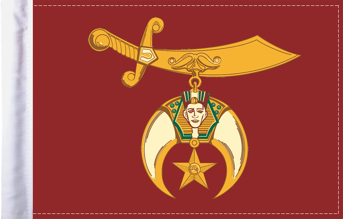 Shriner Flag - 6\" x 9\"