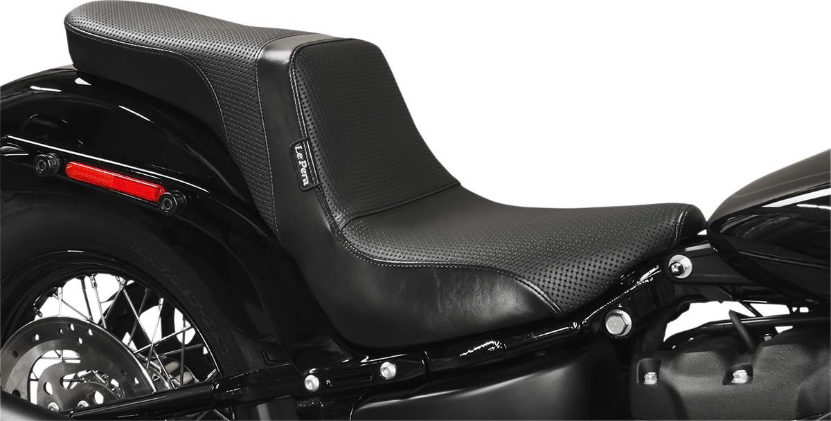 Daytona 2-Up Seat - Without Backrest - Basketweave - Black - Softail \'18-\'23 2018 - 2023