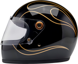 Gringo S Helmet - Gloss Black Flames - Small