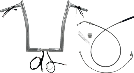 1-1/4\" EZ Install Pointed Top Handlebar - 16\" - Chrome 2023 - 2024