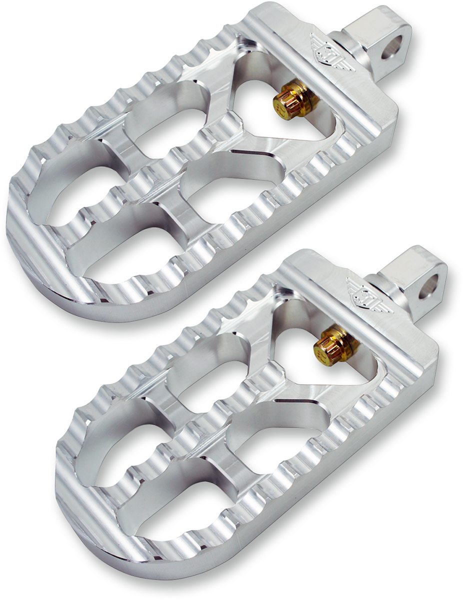 Adjustable Serrated Long Footpegs - Aluminum