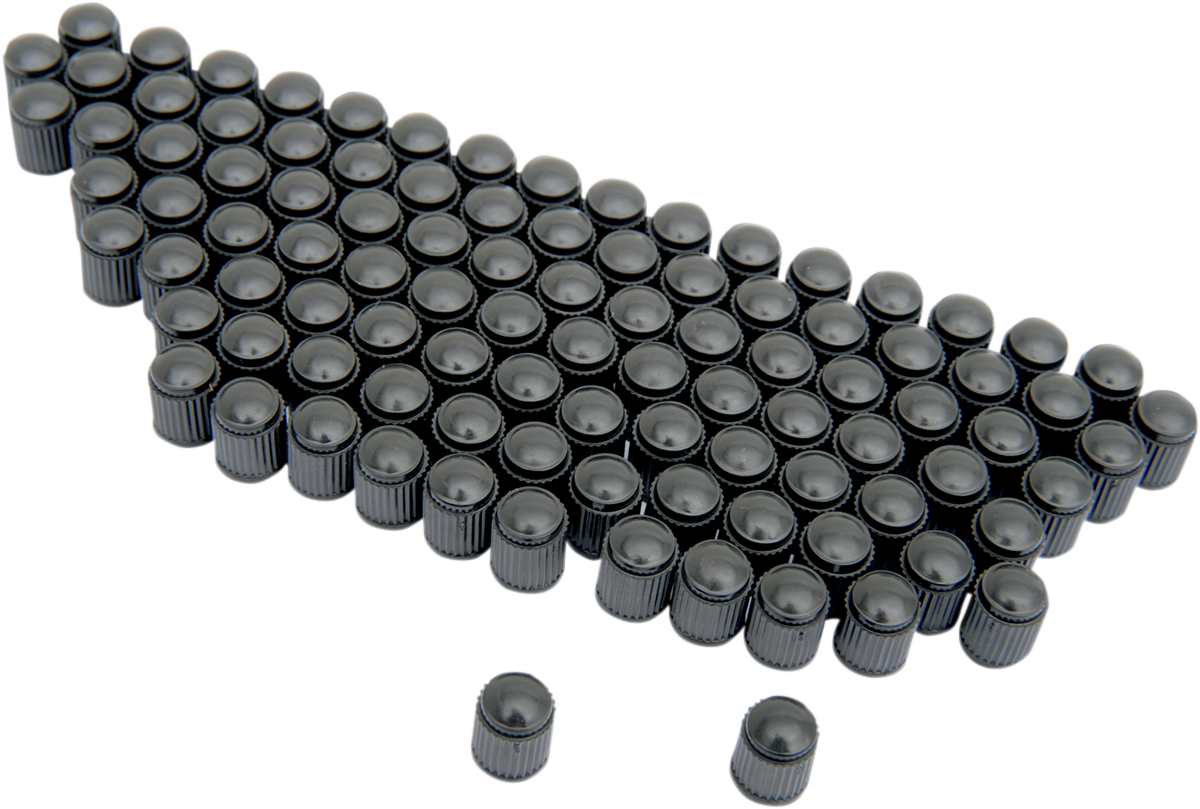 Valve Stem Cap - Black - 100 Pack