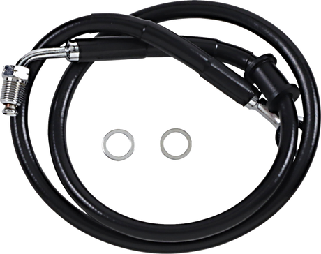 Brake Line - +4\" - Black - \'18-\'22 Softail 2018 - 2023