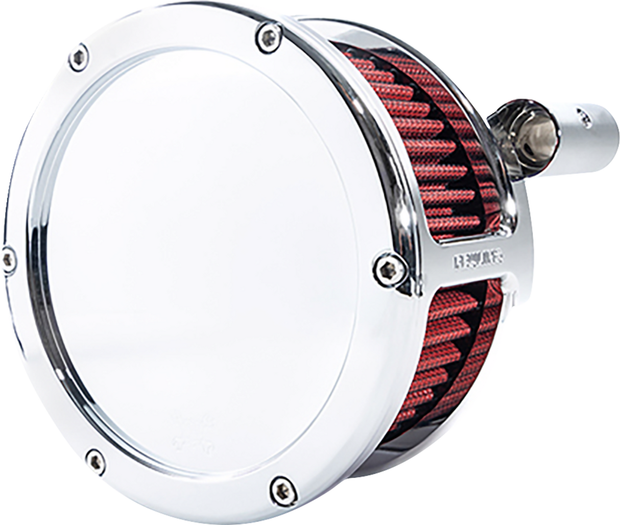 BA Air Cleaner Kit - Chrome with Red Filter - \'08-\'17 Dyna/Softail/Touring 2008 - 2017