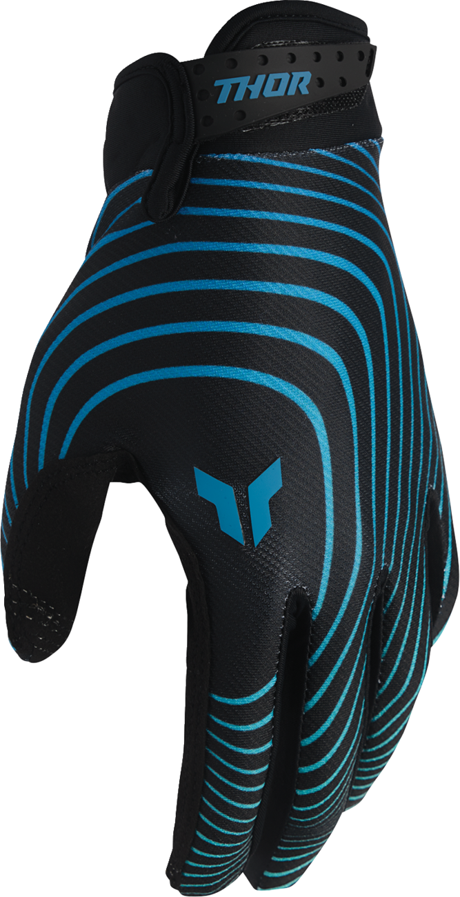 LAUNCHMODE Identity Gloves - Teal/Black - XS