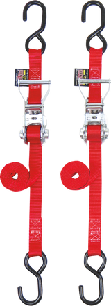 Ratchet Tie-Downs - 1\" x 6\' - Red