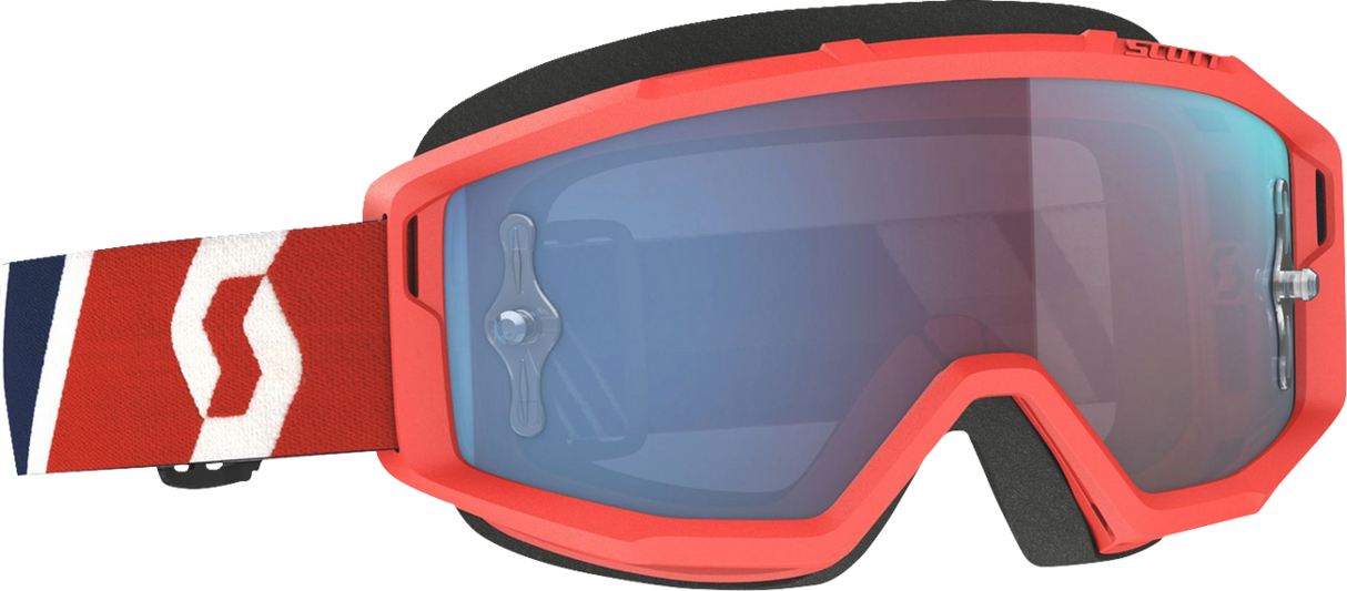 Primal Goggle - Red/Blue - Blue Chrome Works Lens