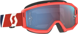 Primal Goggle - Red/Blue - Blue Chrome Works Lens