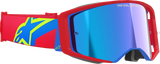 Supertech Goggle - Corp - Red/Blue - ABS Vision - Blue Mirror Lens