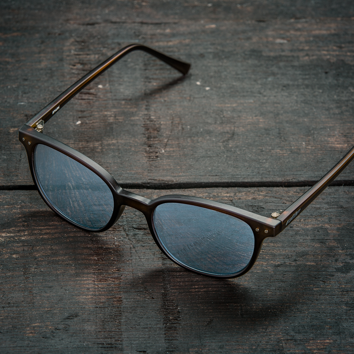 Spark Sunglasses - Matte Crystal Rootbeer - Silver Mirror Lens