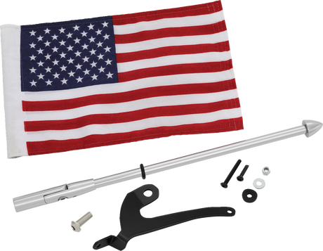 Folding Flag Pole - Left - Chrome - Can-Am RT 2017 - 2022