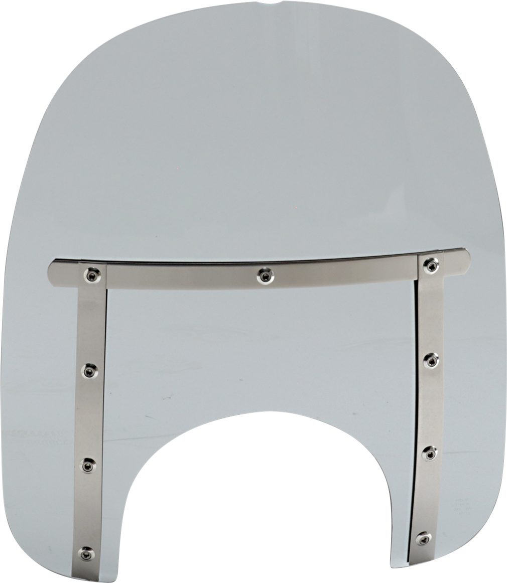 Memphis Slim Windshield - 15\" - 9\" Headlight Cutout - Black Smoke