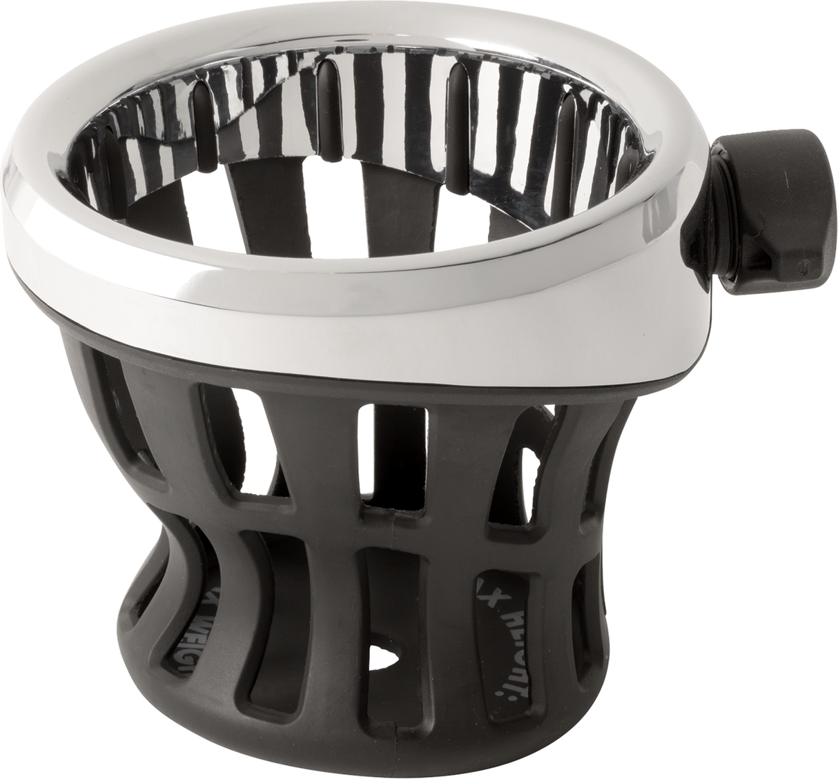 Drink Holder - Gen 2 - Chrome - Passenger - Black Mount 1996 - 2013