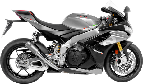 LV Corsa S Slip-On Muffler - Titanium - Aprilia RSV4 Tuono V4 2019 - 2024