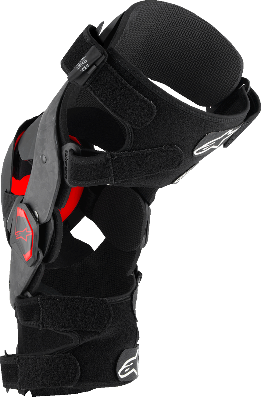 Supertech RK-10 Plasma Knee Braces - Black/Red - Large