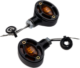 LED Turn Signals - Black with Amber LEDs