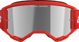 Vision 3 Goggle - Wordmark - Red - Silver Mirror Lens