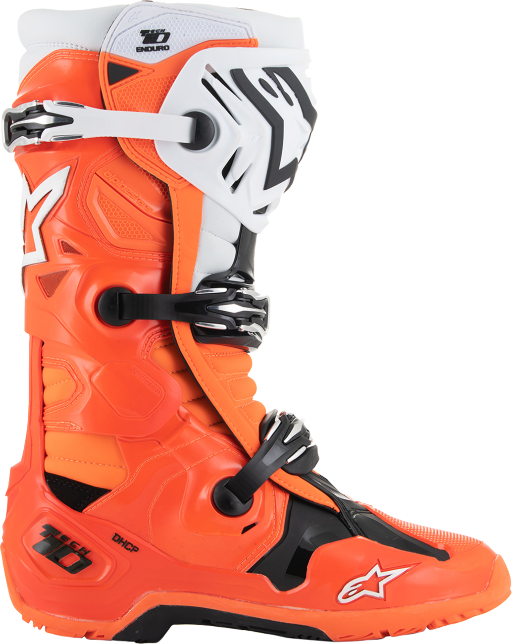 Tech 10 Enduro Boots - Fluorescent Orange/Black/White - US 11 / EU 45.5