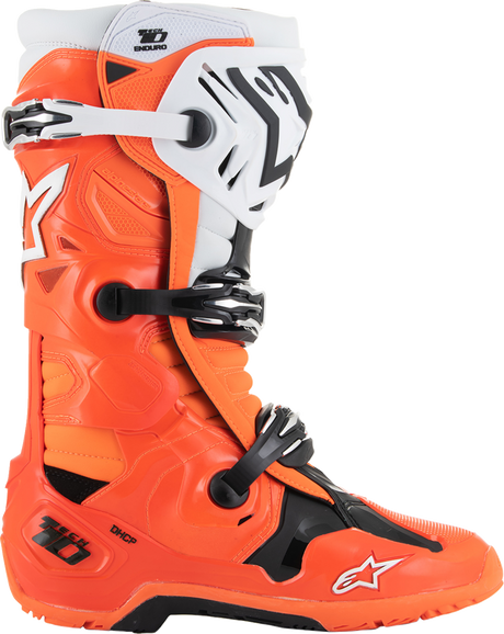 Tech 10 Enduro Boots - Fluorescent Orange/Black/White - US 14 / EU 49.5