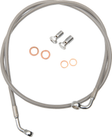 Brake Lines - 12\" - 14\" Ape Hanger Handlebars - Stainless Steel 1996 - 2015