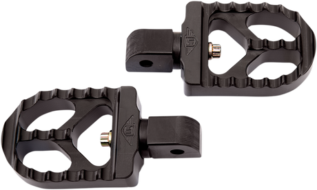 Serrated Footpegs - Black - Short 2018 - 2023