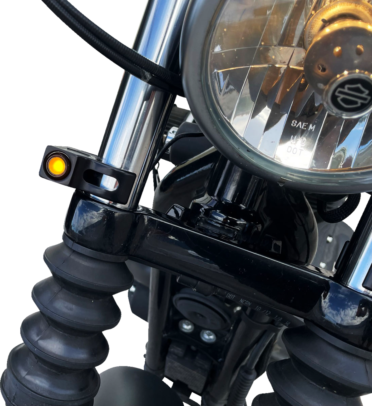 Turn Signal - 39 mm - Amber - Black