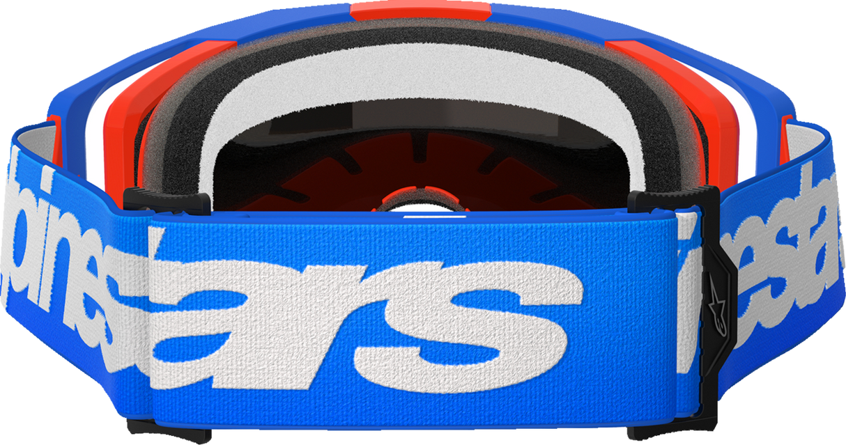 Vision 8 Goggle - Wordmark - Blue/Orange - Red Mirror