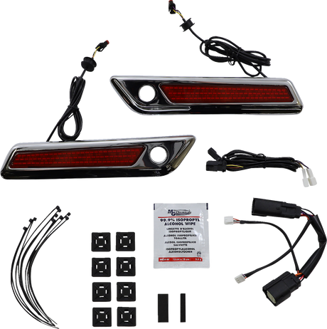 Latch Light - Saddlebag - Red - Chrome 2014 - 2024