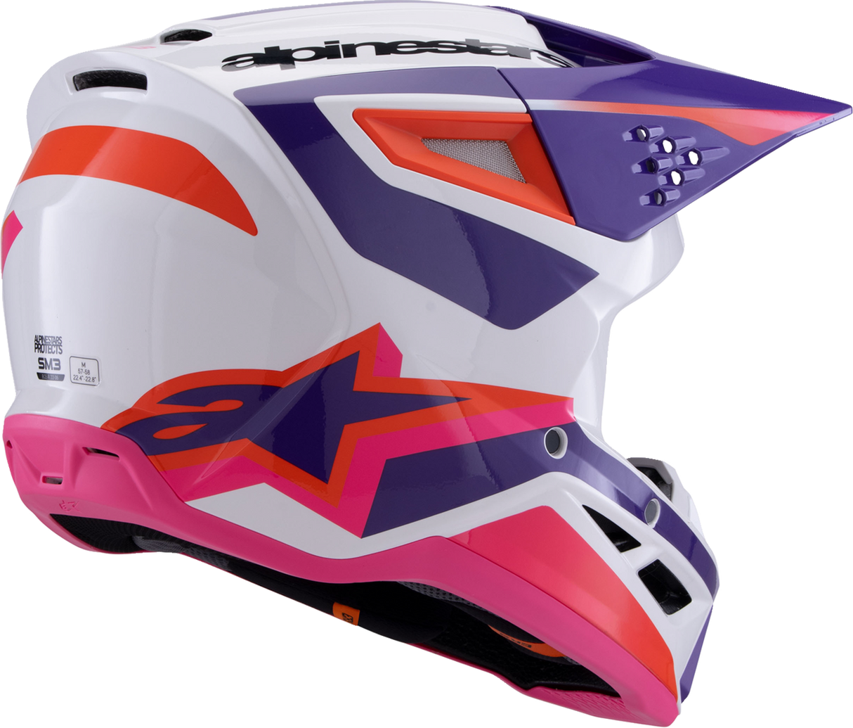 SM3 Helmet - Heat - Gloss White/Purple/Pink - Large