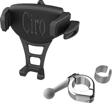 Phone Holder - Constrictor - Black - Chrome 7/8\" | 1\" Handlebar Mount